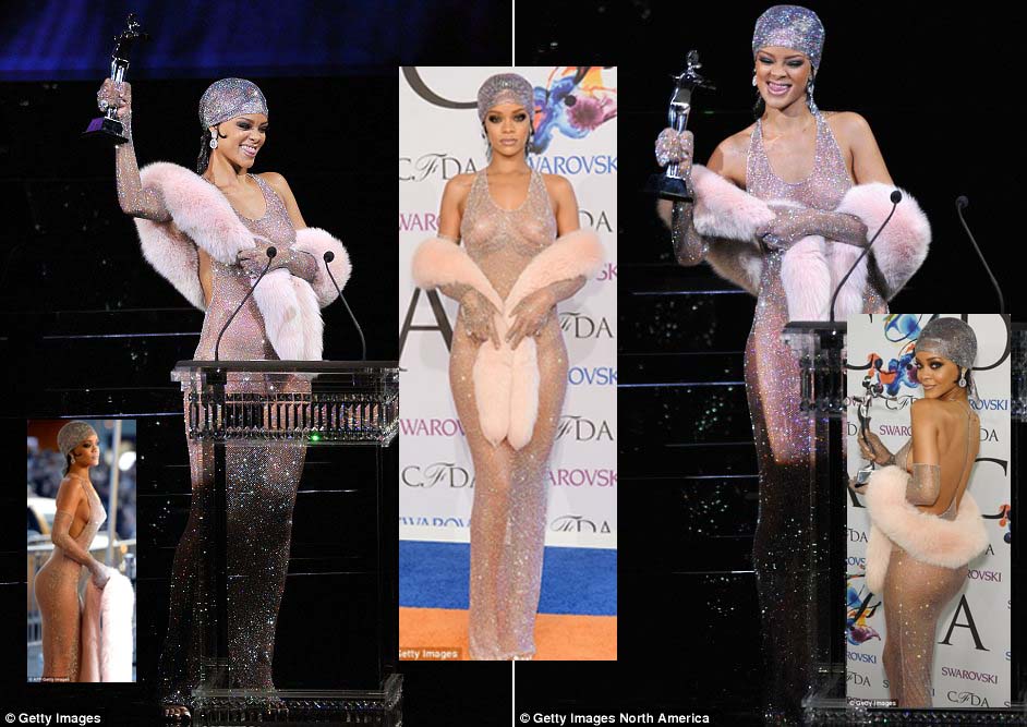 Rihanna Tampil Berani di Ajang Ikon Fashion Dunia